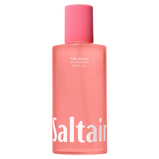 Saltair front bottle showing Pink Beach design and easy-pour benefit