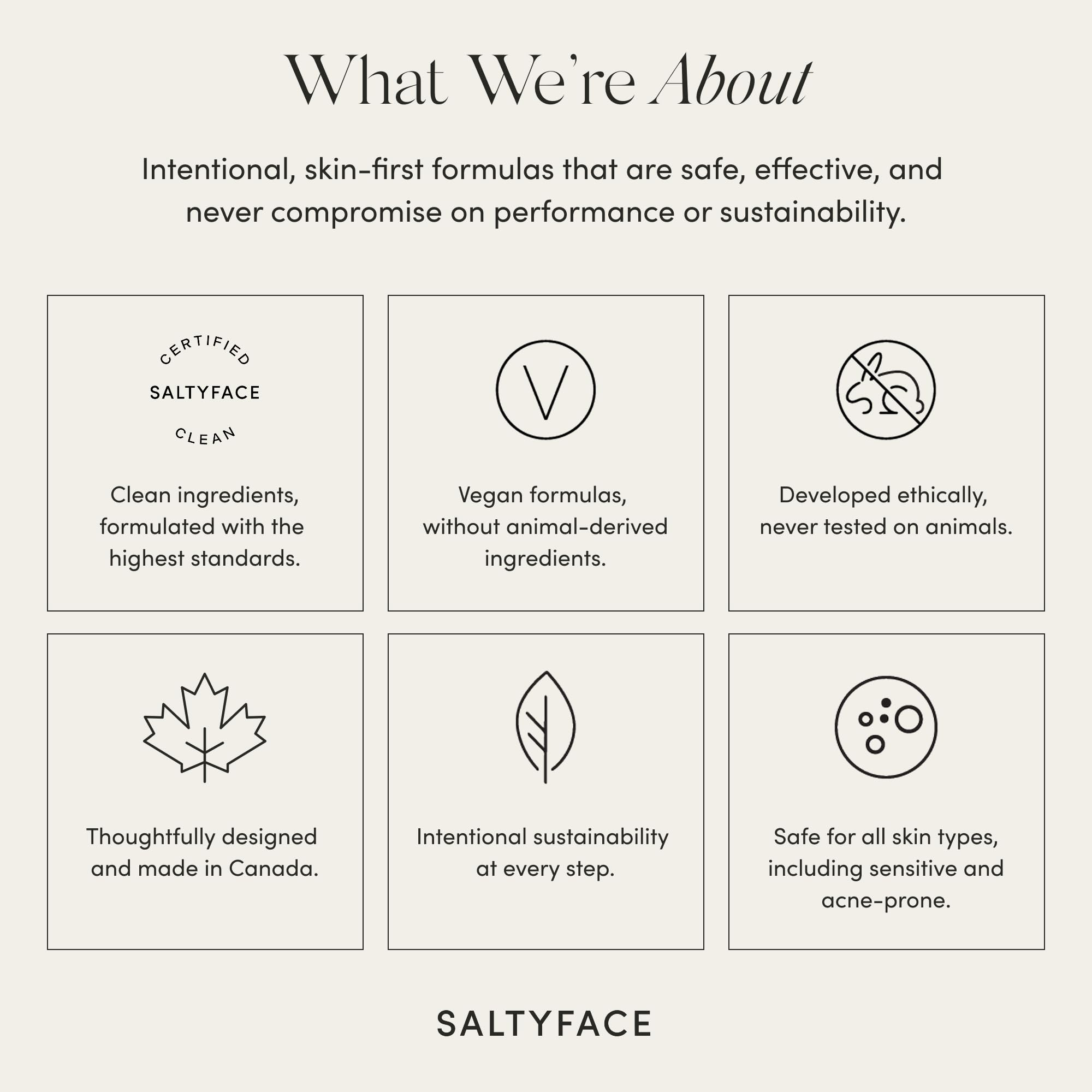 SALTYFACE on bathroom shelf as part of skincare routine benefits