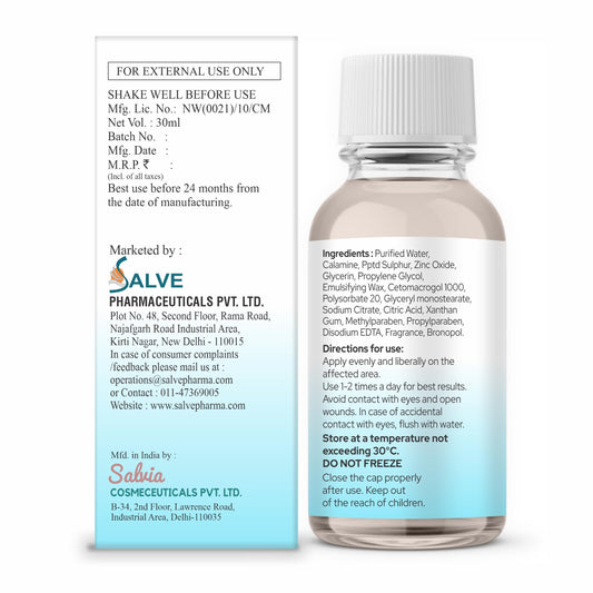SALVE close-up texture of pink sediment and clear lotion showing application clarity
