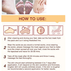 Sameriver foot peel masks staged in bathroom self-care scene, promotes relaxation benefits
