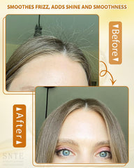 Samnyte applied to hairline demonstrating taming flyaways benefit