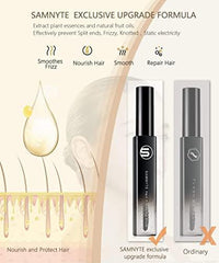 Samnyte applicator close-up revealing brush tip for precise flyaway control