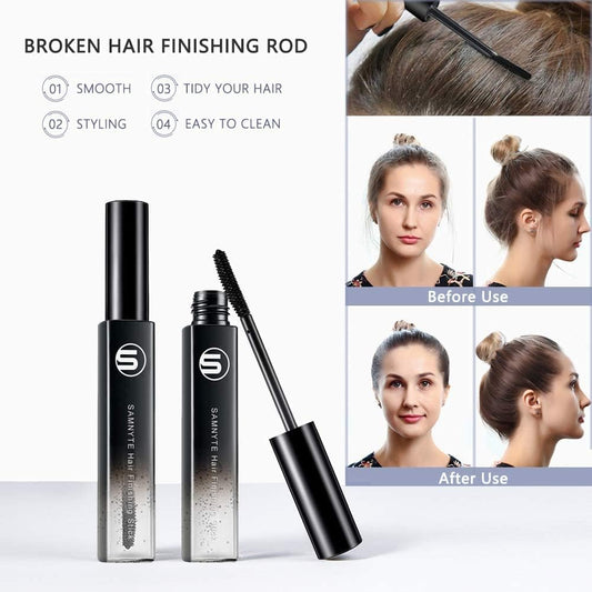 Samnyte applicator close-up brush tip delivering precise control for baby hairs and flyaways