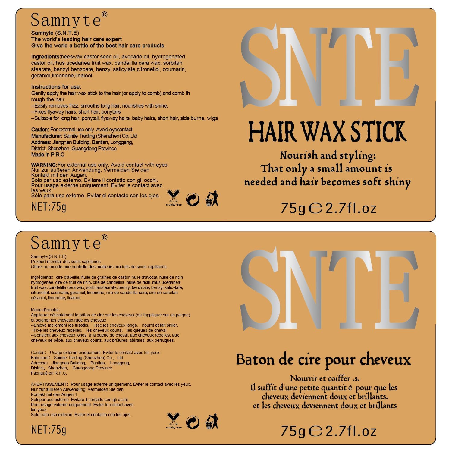 Samnyte used on bun edges showing clean finish and long-lasting control