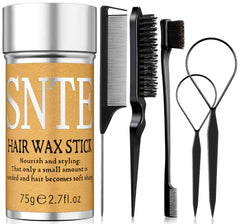 Samnyte front packaging showing full six-piece hair wax stick kit and tools for styling convenience