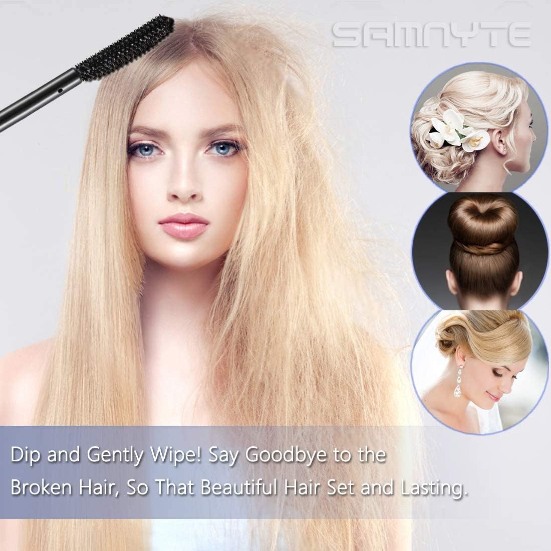 Samnyte sticks inside a travel pouch ready for quick styling and on-the-go hair control