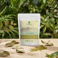 SAMYAM sidr powder texture close-up highlighting fine grind for easy mixing
