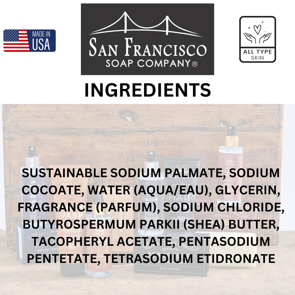 San Francisco Soap Company bar staged in a bathroom for gifting and everyday luxury appeal