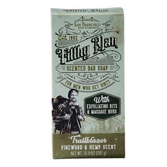 San Francisco Soap Company Filthy Man front packaging showing bold Trailblazer scent benefits