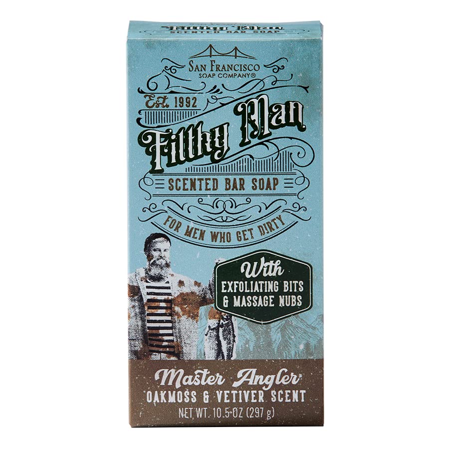 San Francisco Soap Company Filthy Man front packaging showcasing bold label and scent