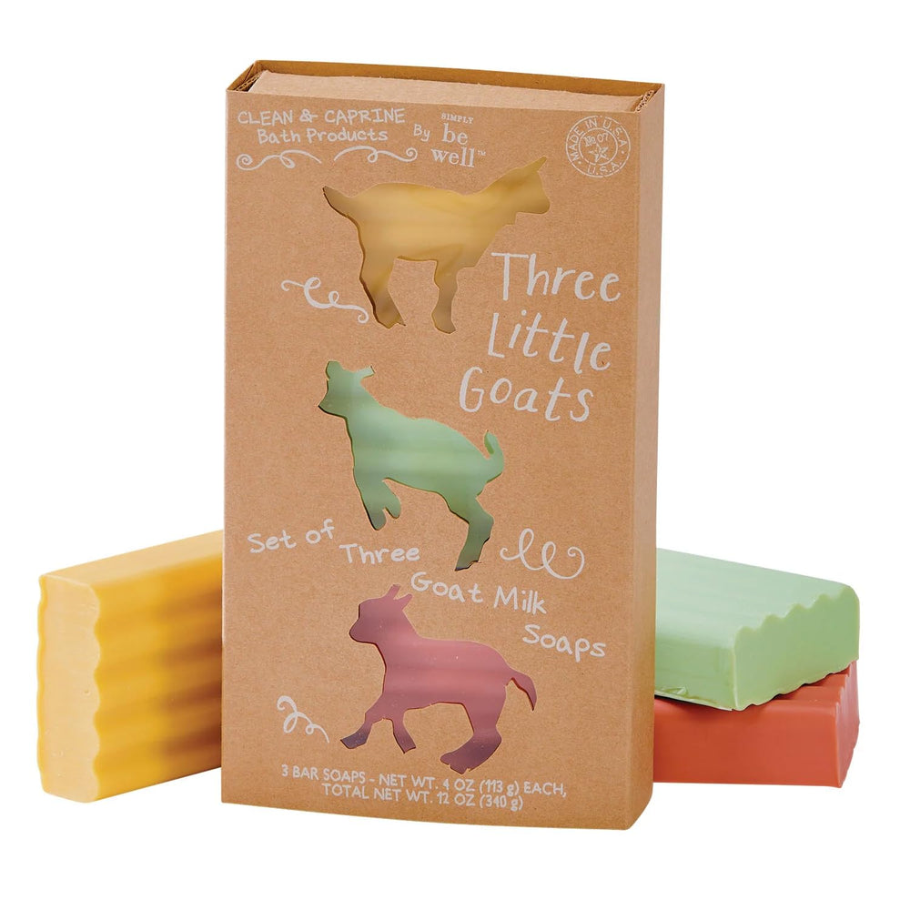 San Francisco Soap Company front packaging showing three goat milk soap bars, ideal for gifting