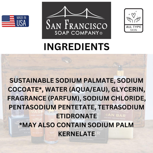 San Francisco Soap Company close-up of bar texture highlighting gentle moisturizing benefit