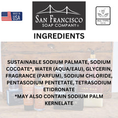 San Francisco Soap Company close-up of bar texture highlighting gentle moisturizing benefit