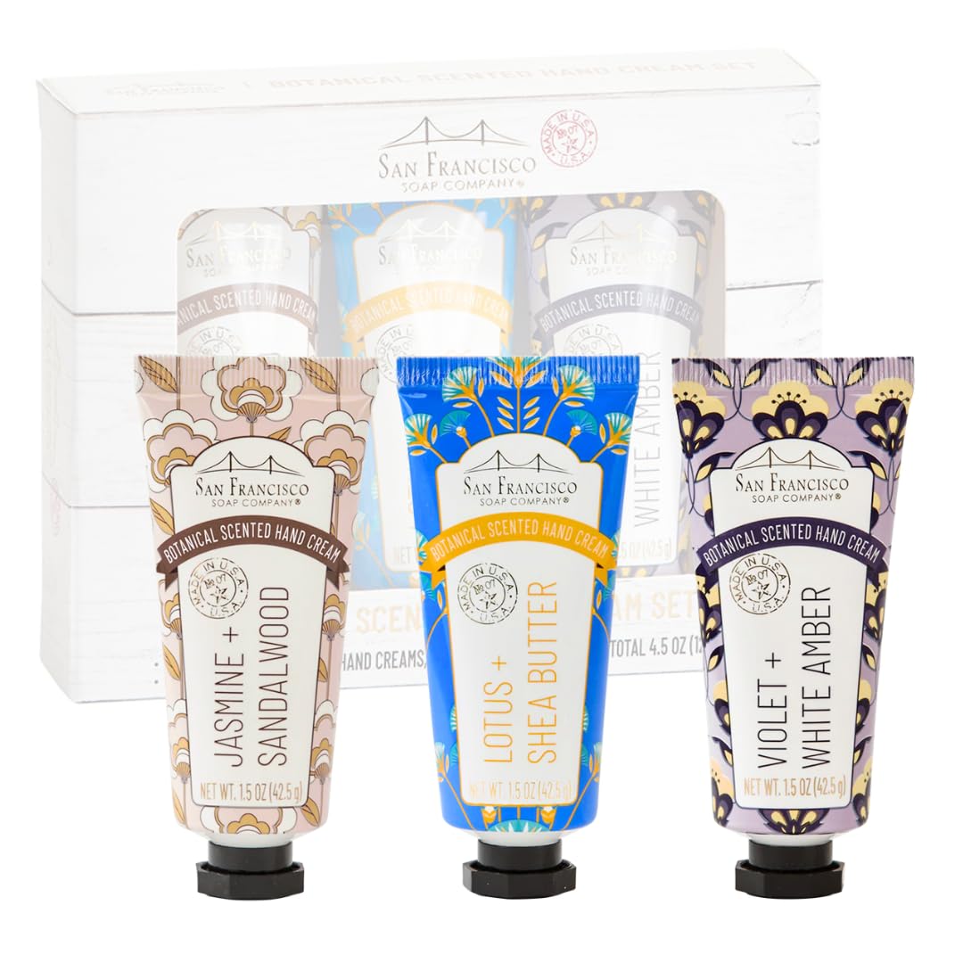 San Francisco Soap Company cream being massaged into hands demonstrating quick absorption and moisturize benefit