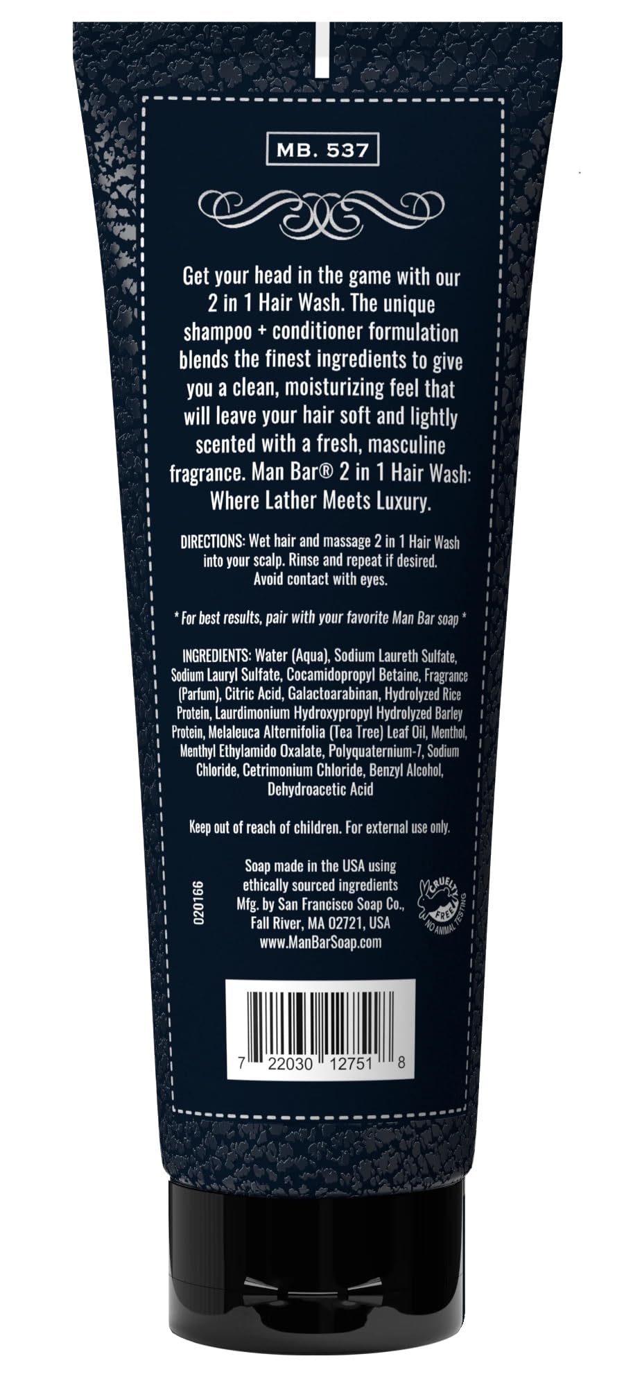 San Francisco Soap Company Man Bar close texture shot highlighting creamy lather