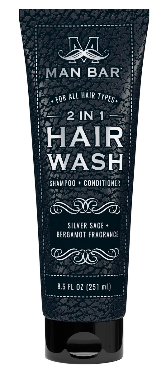San Francisco Soap Company Man Bar front view showing label and solid bar benefits