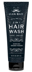 San Francisco Soap Company Man Bar front view showing label and solid bar benefits