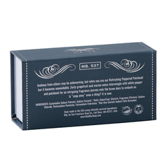 San Francisco Soap Company close of the bar's durable packaging showing travel-ready design and protection