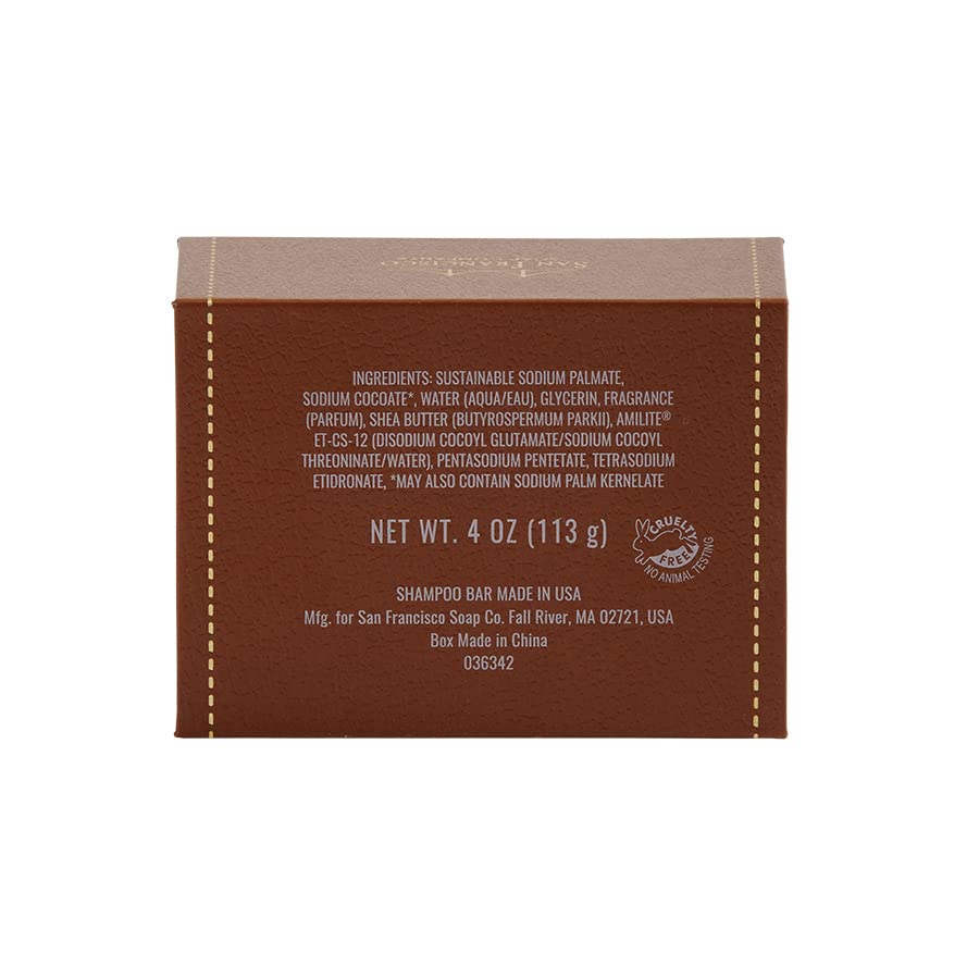San Francisco Soap Company mini-bar side profile highlighting smooth texture and long-lasting use benefit