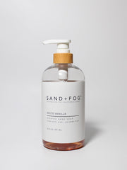 Sand + Fog front bottle showing label and 20 oz size for easy identification and aesthetic appeal