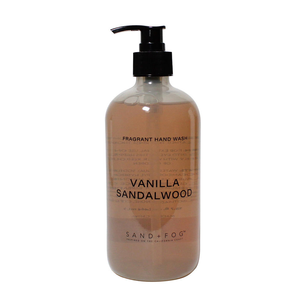 Sand + Fog front bottle showing label and elegant packaging benefit: clear presentation