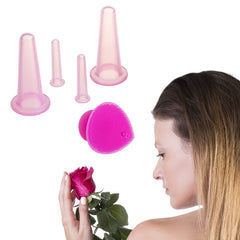 SanDine Silky Skin cup in use on jawline demonstrating contouring effect