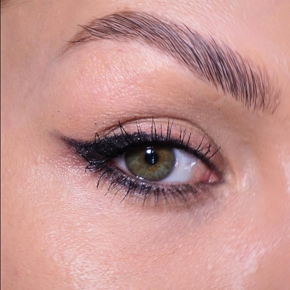 Vanity scene with Sandstone Scandinavia eyeliner conveying gentle, everyday beauty routine