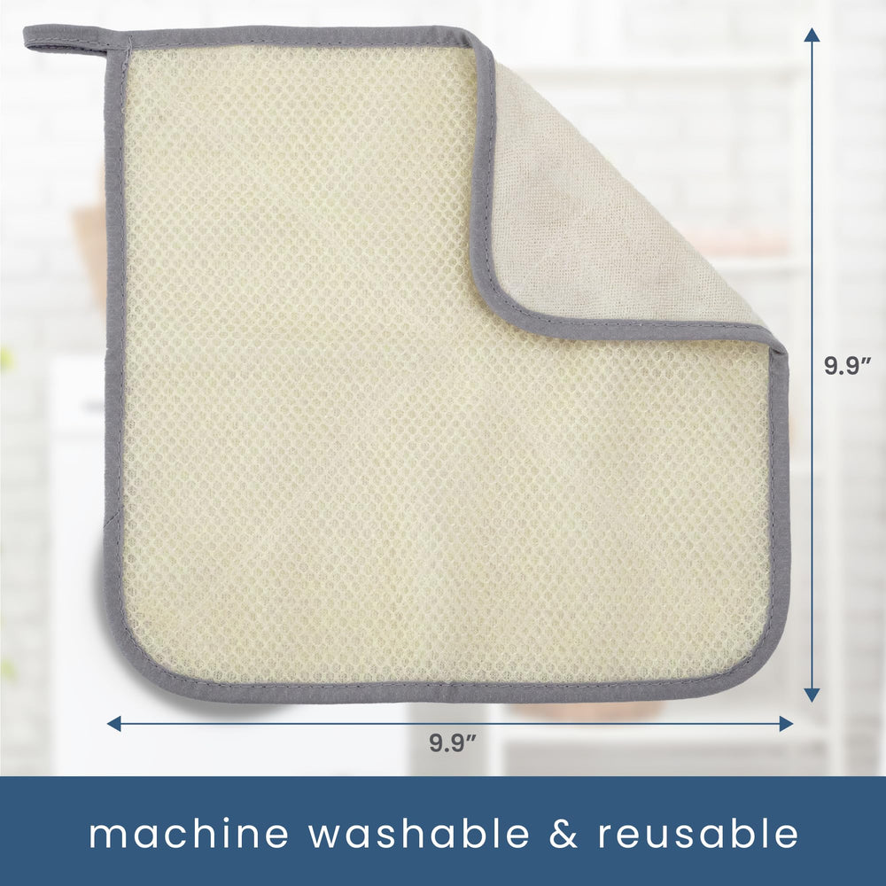 S&T INC. washcloths staged in bathroom demonstrating organized care