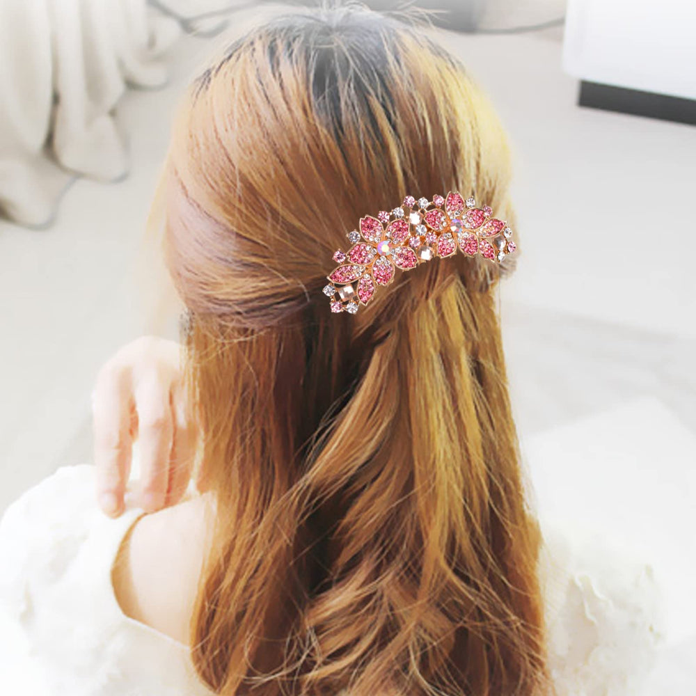 Sankuwen comb worn in half-up hairstyle showing instant decorative lift