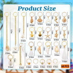 SANNIX braid detail with shell charm, adds beachy flair to braids