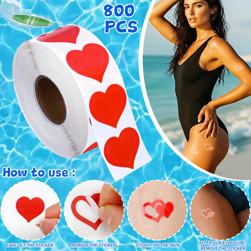 SANNIX stickers applied on skin for neat tan-line control and clear shapes