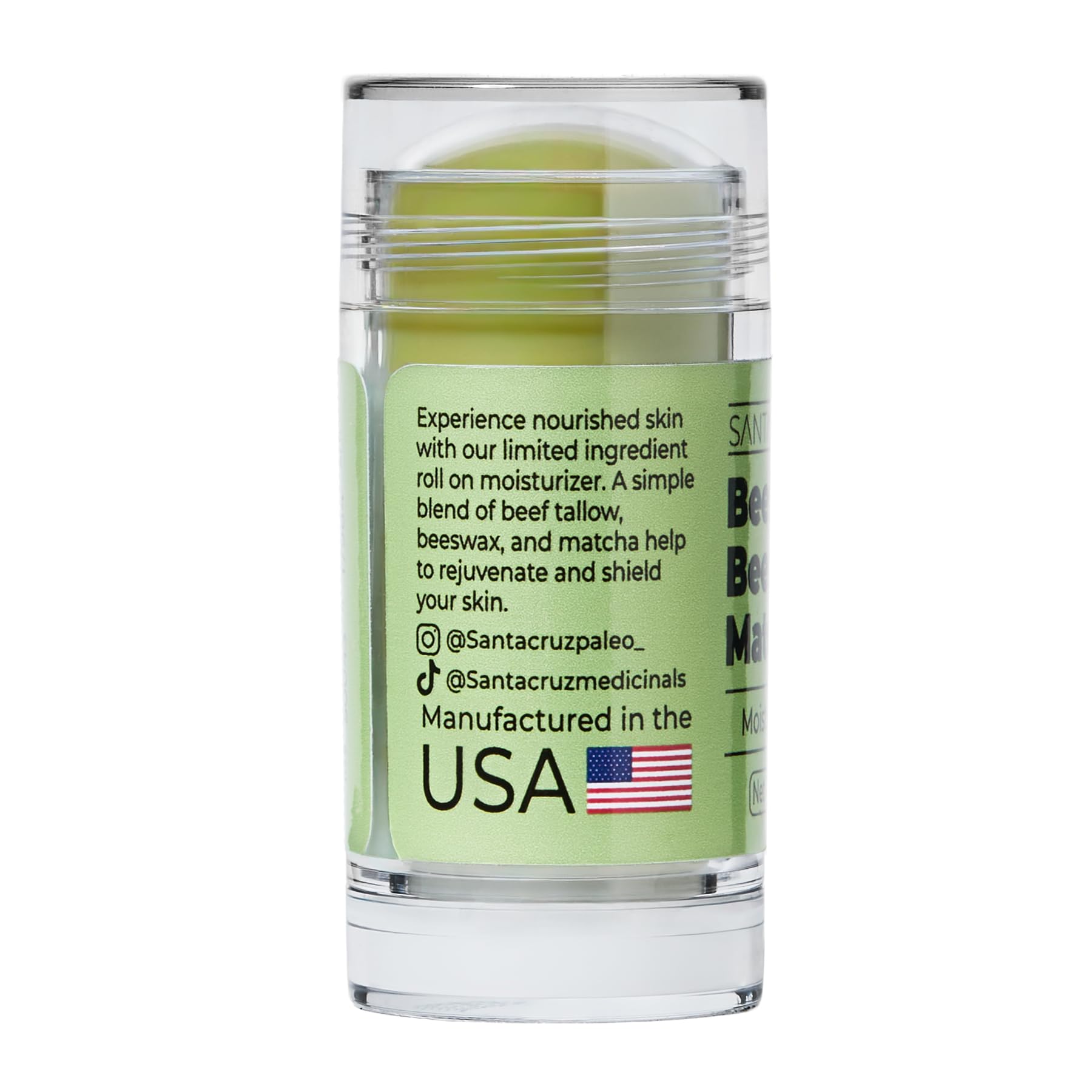Santa Cruz Paleo applicator detail revealing twist base and smooth glide for precise use