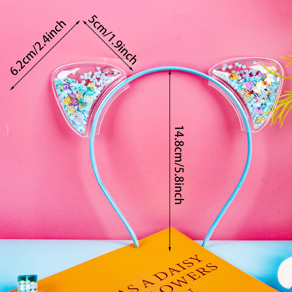Santoddle close-up of transparent ear sequins highlighting playful shimmer