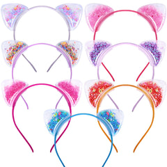 Santoddle front packaging showing seven glitter cat ear headbands and variety