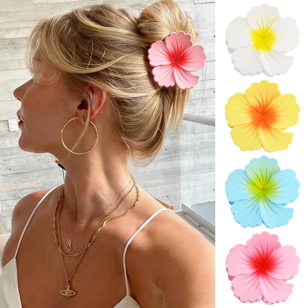 SAOROPEB front packaging showing four hibiscus clips and gift-ready box