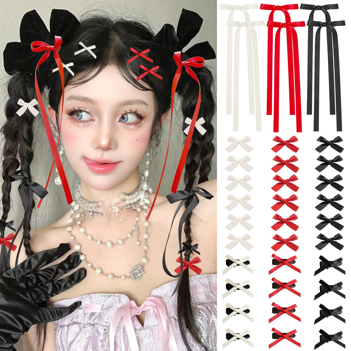 SAOROPEB front packaging showing 36-piece bow set and color variety, quick whole-set view