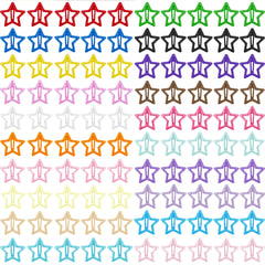 SAOROPEB front view of 100-piece star clips pack showing colorful variety and value