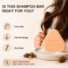 SAPHUS shampoo bar close-up texture highlighting castor oil richness