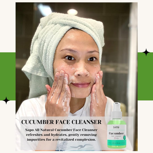 Sapo All Natural gel texture close-up highlighting lightweight hydrating cucumber gel