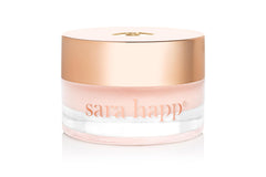 Sara Happ front tube showing packaging and brand, highlights nourishing balm benefit