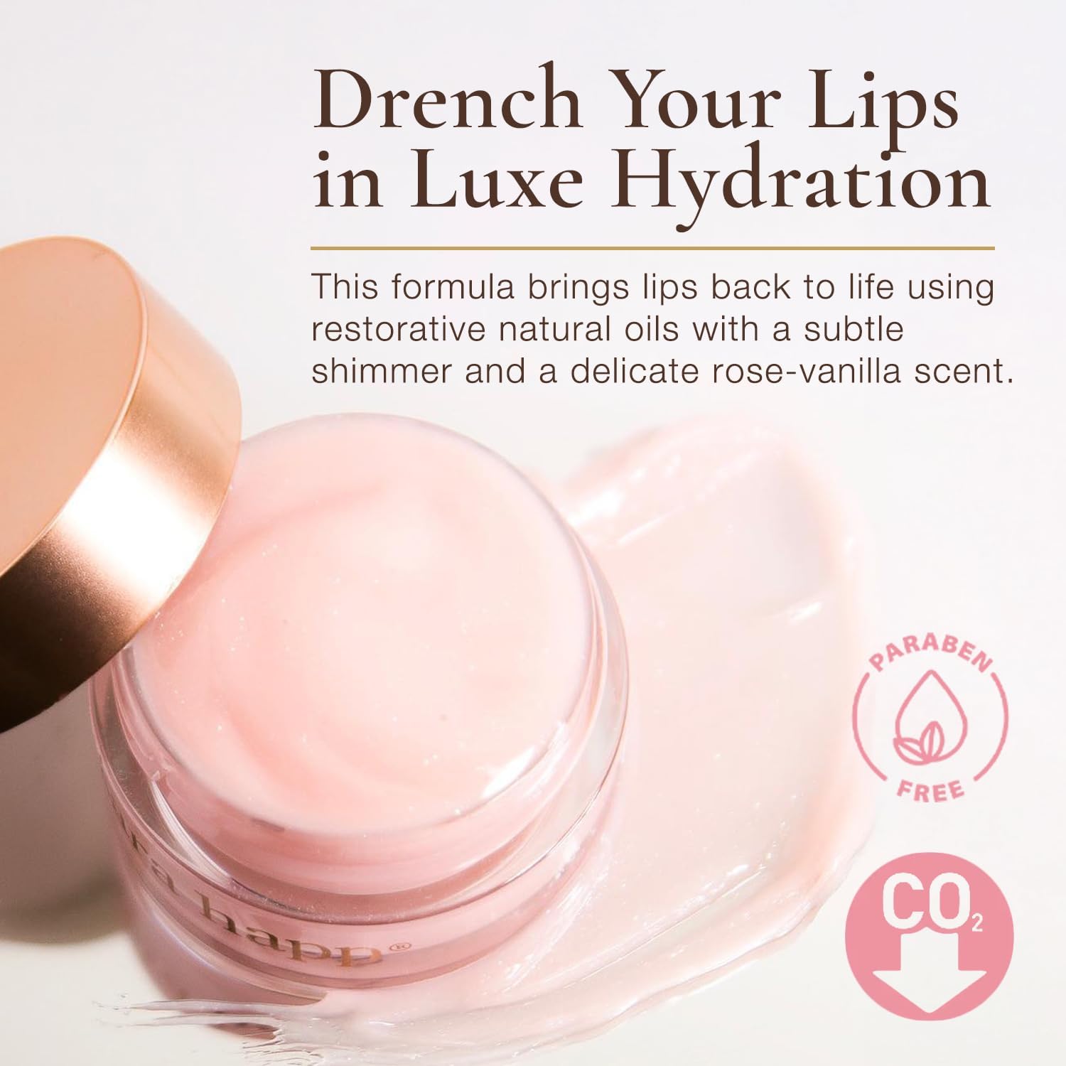 Sara Happ texture closeup revealing creamy balm consistency for smooth hydration