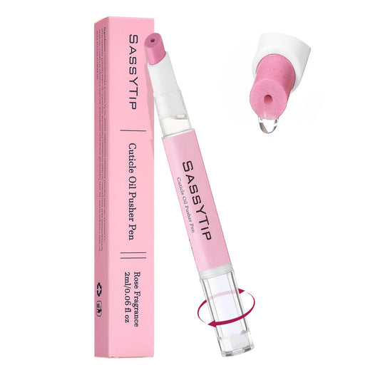 SASSYTIP front packaging pen shows compact design and portability