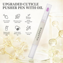 SASSYTIP pen held in hand illustrating portable size and purse-friendly convenience