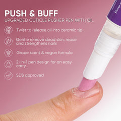 SASSYTIP in-use cleaning dirt from nail edge for tidier cuticles and healthier look