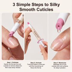 SASSYTIP pen inside a purse for on-the-go cuticle maintenance benefit