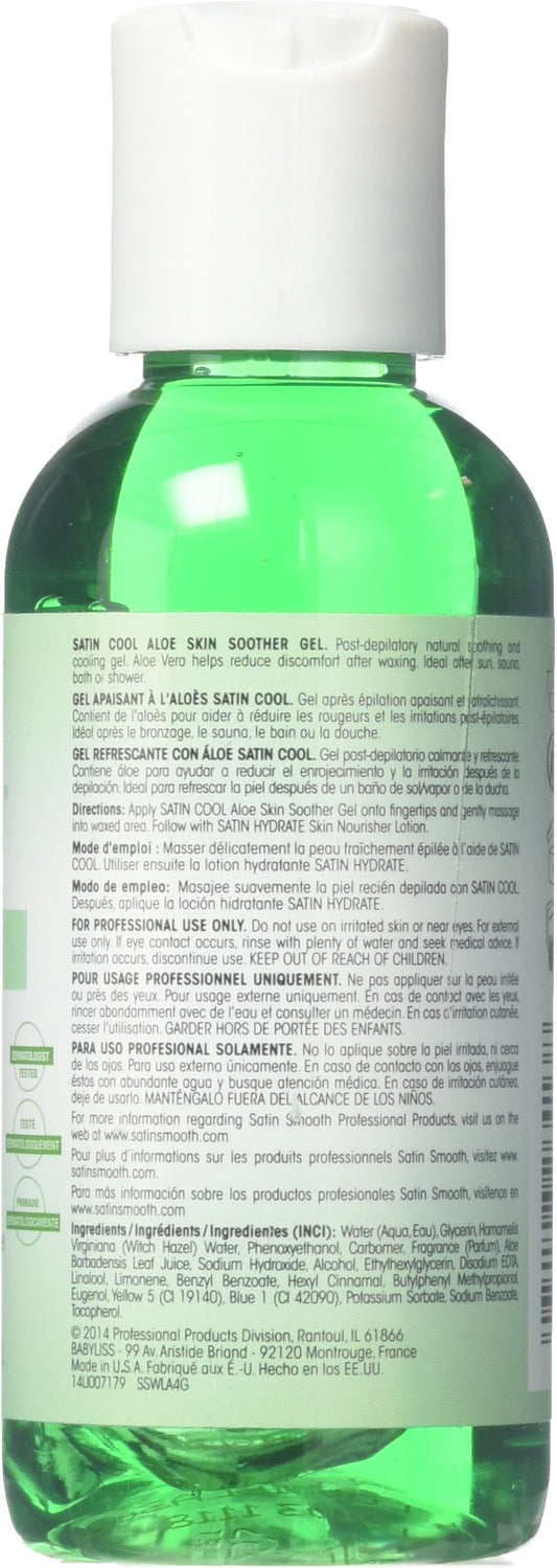 SATIN SMOOTH gel texture on fingertip demonstrating cooling, fast-absorbing application benefit