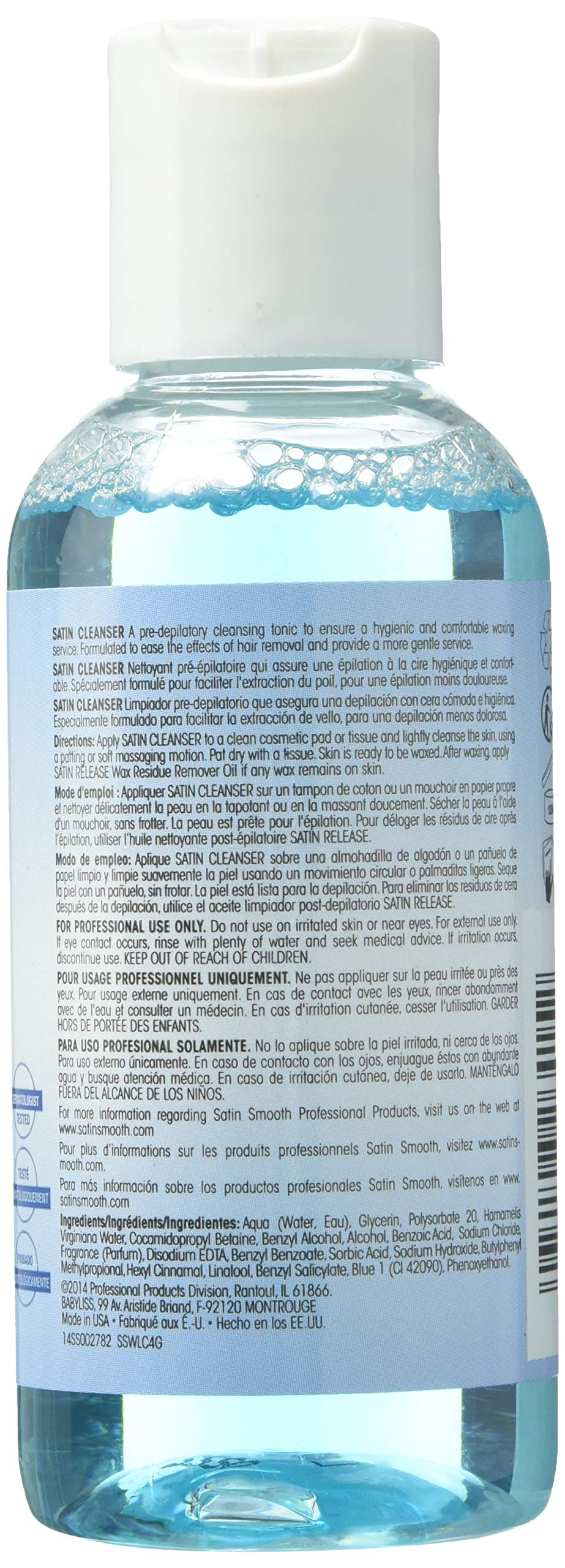 SATIN SMOOTH close-up of cleanser texture demonstrating gentle cleansing action