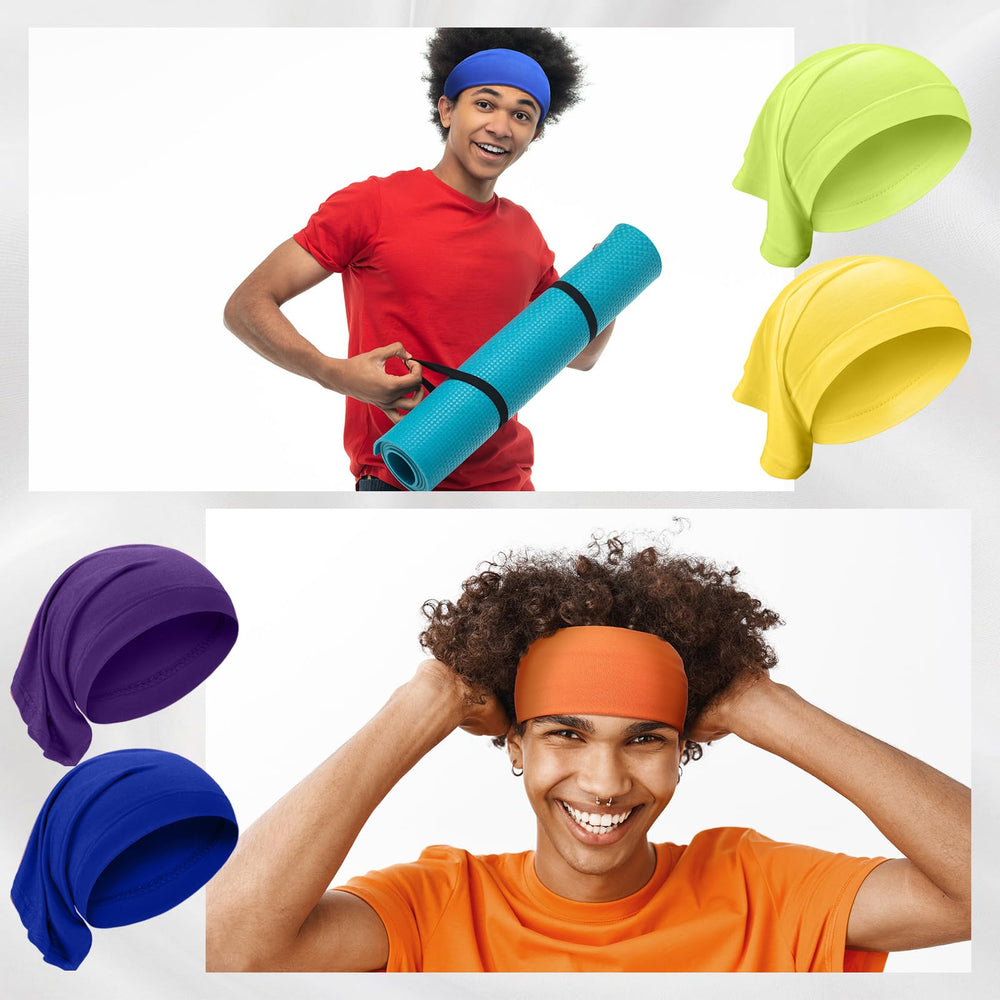 SATINIOR model wearing a cap outdoors demonstrating tidy dread protection