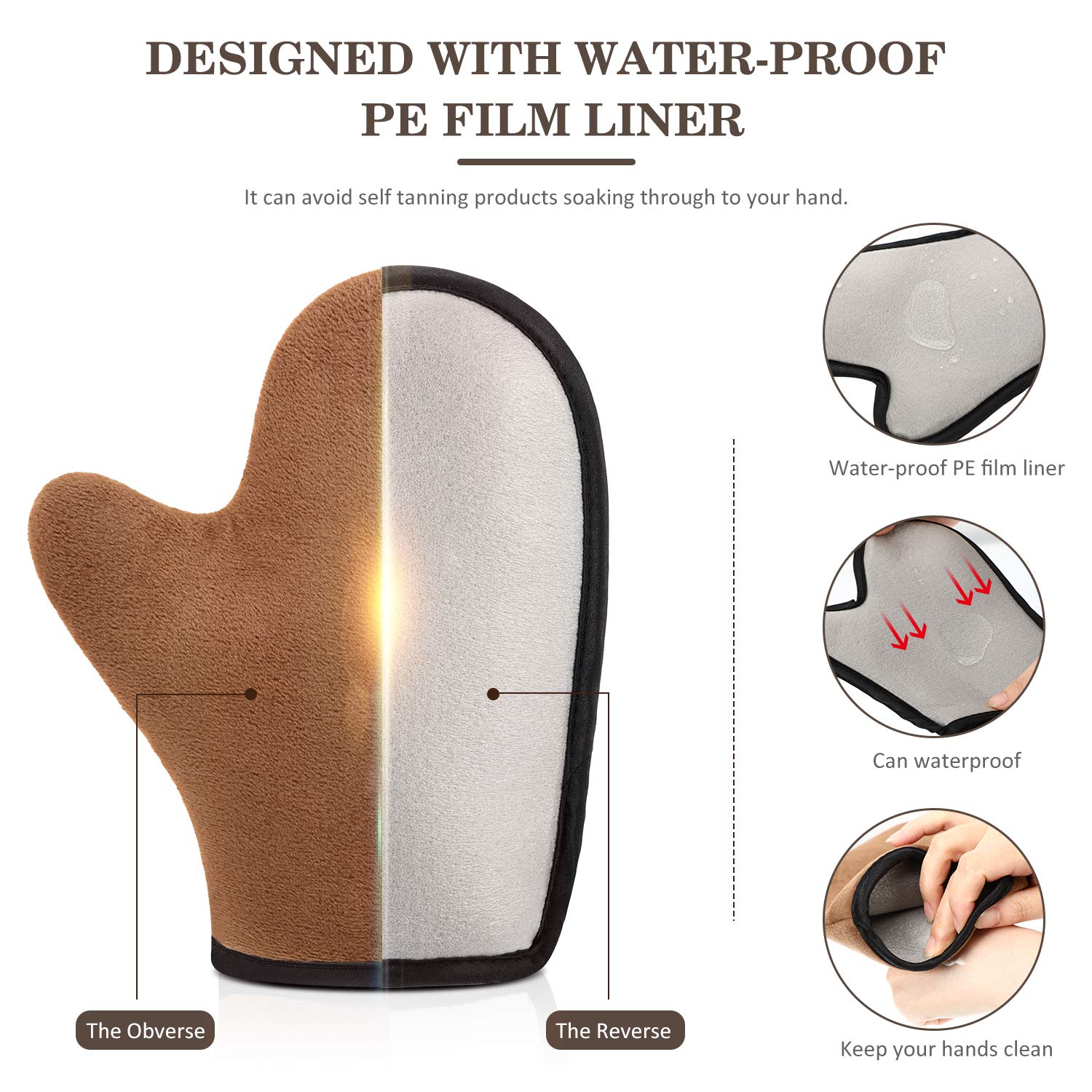 SATINIOR waterproof liner inside mitt protecting hands from stains and keeping them clean