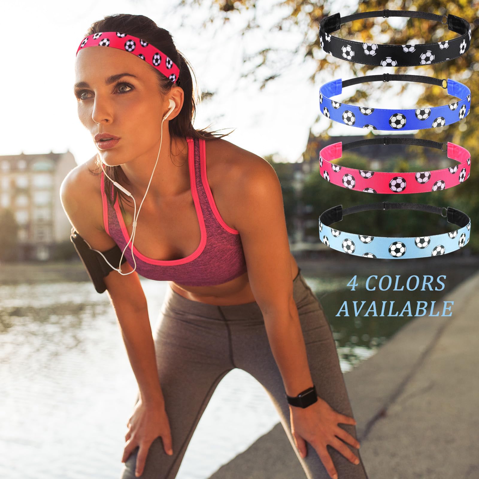 SATINIOR headband worn during soccer game, keeps hair tidy and focused performance